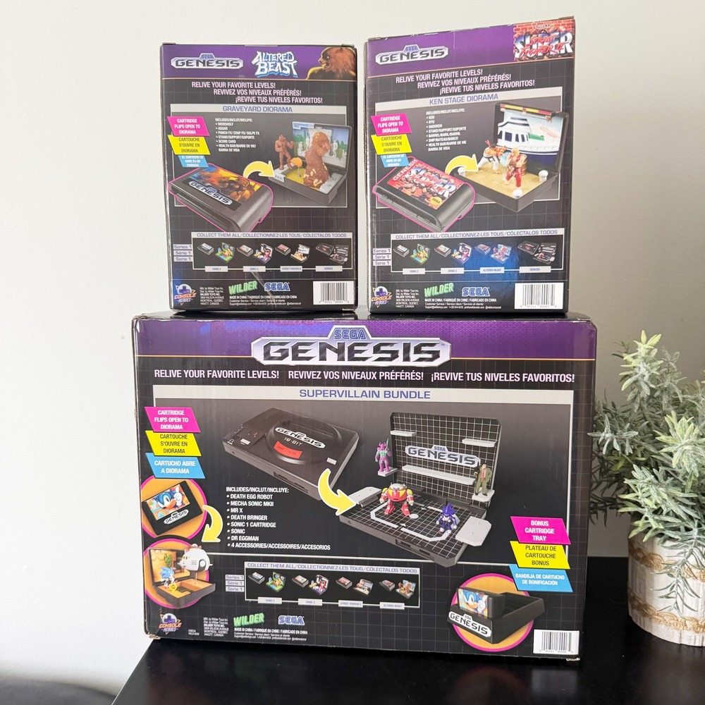 Sega Genesis Console Heroes Supervillain Bundle Altered Beast Street Fighter Set